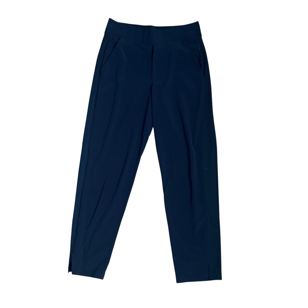 Athleta Brooklyn Ankle Pant‎ Navy Blue Size 4 Slim Tapered Stretch Active